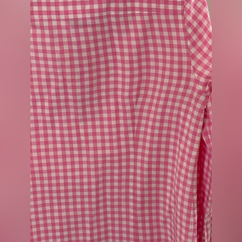 💖J. Crew “The Perfect Shirt” Pink Checked Pintuck Fitted Button Down | 8 - Picture 4 of 4